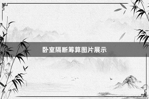 卧室隔断筹算图片展示